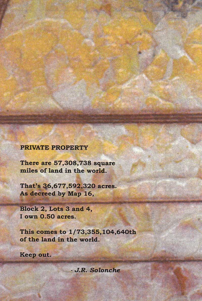 text/image of "Private Property"